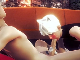 Yaoi Femboy - Alan Handjob and blowjob - Sissy Trap Crossdresser Anime Manga Japanese Asian Game Porn Gay gay chinese teens experiment porn