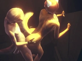 Furry Yaoi - Fox gives boy a handjob then fucks him against the wall in an alley - Anime Manga Asian Japanese Game Porn Gay asian black gay porn