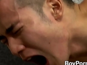 Japanese jock Yoshi Kawasaki cums after hardcore doggystyle porn chinese gay raw