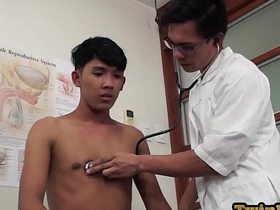 Asian doctor inspecting twinks butt taboo chinese gay porn