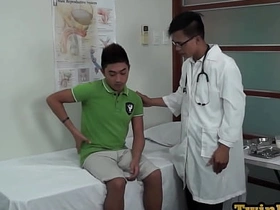 Asian twink anal examined with medical tools after giving BJ asian edging gay porn