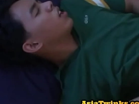 Pickedup Asian twink anal stuffed after giving blowjob gay chinese halloween porn