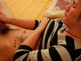 Asian gay strokes his cock in bed gay porn japanese student