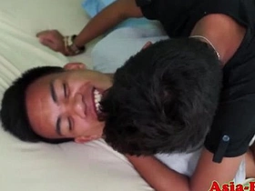 Asian twink bareback fucking before cumshot porn gay chinese.